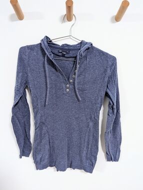 Gap Knit Hooded Top – Blue, Women's XS